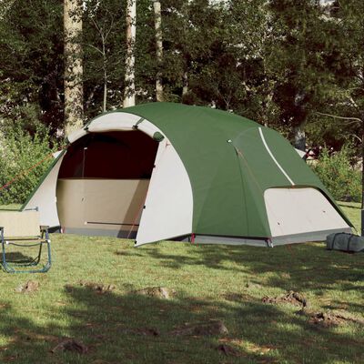 vidaXL Šator za kampiranje za 8 osoba zeleni vodootporni