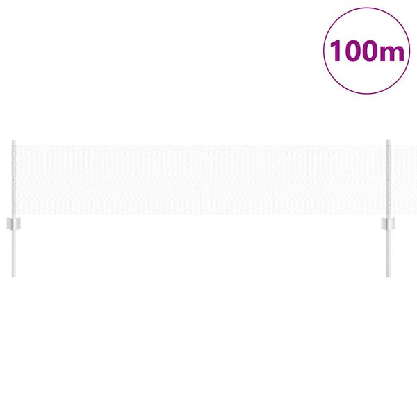 vidaXL Ograda s postovima Srebrno 0,4 x 100 m Čelik