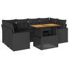 vidaXL 7-dijelni set vrtnih sofa od poliratana s jastucima crni