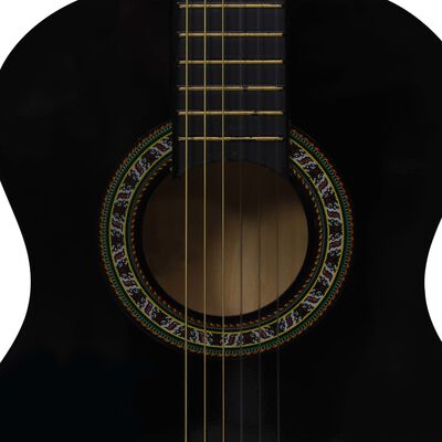 vidaXL 8-dijelni set klasične gitare za početnike crni 1/2 34"