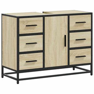 vidaXL Kupaonski ormarić za umivaonik boja hrasta 80x33x60 cm drveni
