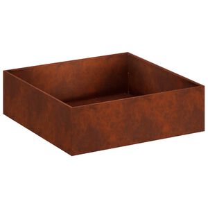 vidaXL Vrtna saksija Rđa 80 x 80 x 30 cm Otporni čelik