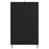 vidaXL Highboard Crni hrast 69,5 x 31 x 115 cm Konstruirano drvo