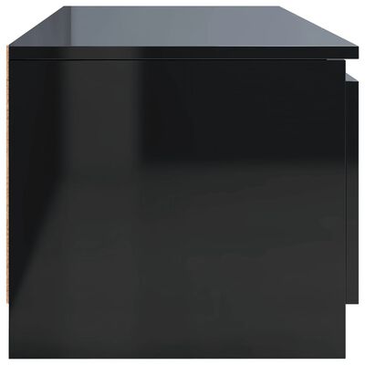vidaXL TV ormarić od iverice visoki sjaj crni 140 x 40 x 35,5 cm