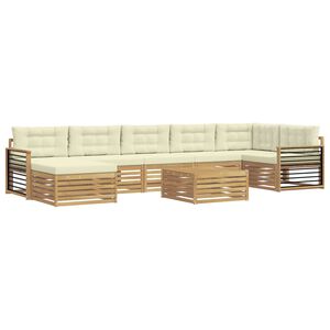 vidaXL Set vanjskih sofa 8 kom. Bijela i krem