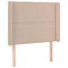 vidaXL Uzglavlje s u&scaron;ima boja cappuccina 83x16x118/128 cm umjetna koža