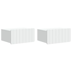 vidaXL Noćni ormarić za montažu na zid 2 pcs Bijela 49 x 34,5 x 24 cm