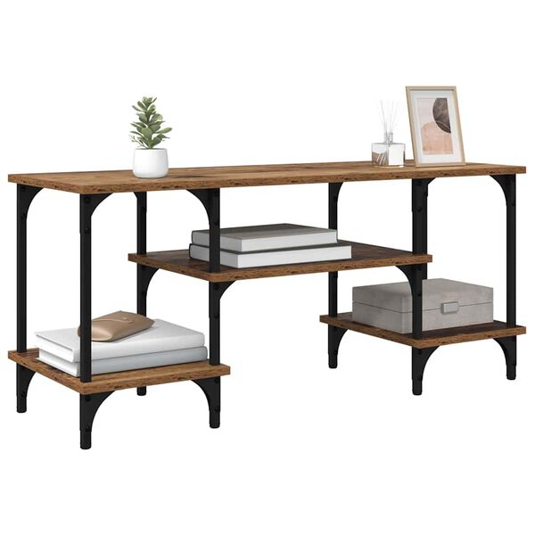 vidaXL TV ormar Staro drvo 102 x 35 x 45,5 cm Obrađeno drvo i čelik