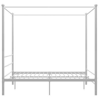 vidaXL Okvir za krevet s nadstrešnicom bijeli metalni 160 x 200 cm