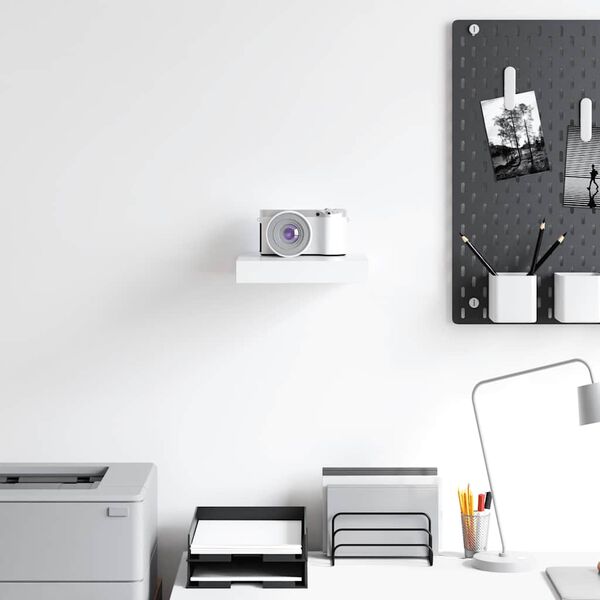 vidaXL Plutajuća zidna polica bijela 23 x 23,5 x 3,8 cm MDF