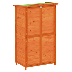 vidaXL Vrtno spremi&scaron;te za alat smeđe 83x57x140 cm od masivne borovine