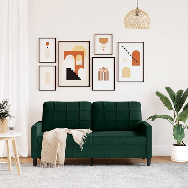 vidaXL Dvosjed tamnozeleni 140 cm bar&scaron;unasti