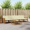 vidaXL Set vanjskih sofa s jastukom 5 pcs Prirodna i krem