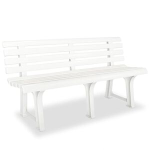 vidaXL Vrtna klupa 145,5 cm plastična bijela