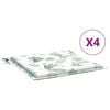 vidaXL Jastuci za stolice 4 kom s uzorkom li&scaron;ća 40x40x3 cm od tkanine