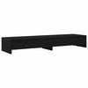 vidaXL Stalak za monitor s ladicama Crni hrast 100x27x15 cm Konstruirano drvo