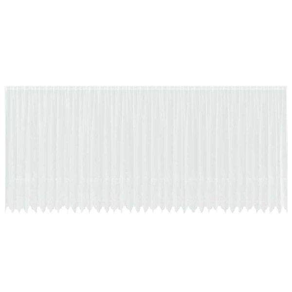 vidaXL Čipkasta zavjesa sa zavjesama Bijelo 200 x 900 cm Poliester