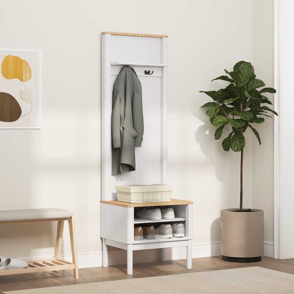 vidaXL Ormar za hodnik s policom FLORO Bijelo 50 x 40 x 158 cm