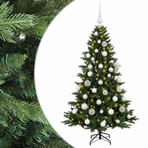 vidaXL Umjetno božićno drvce s kuglicom 120 cm 150 LED lampica