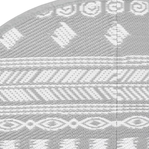 vidaXL Vanjski tepih ARAKIL sivi &Oslash; 160 cm PP