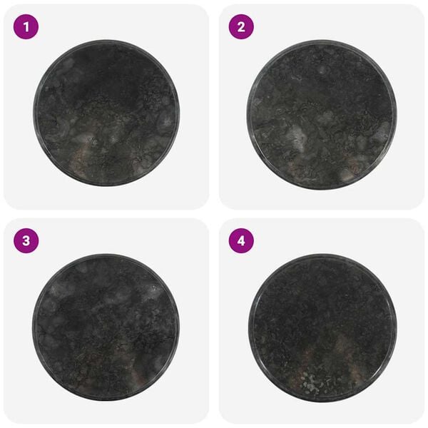 vidaXL Stolna ploča crna Ø 50 x 2,5 cm mramorna