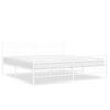 vidaXL Metalni okvir kreveta uzglavlje i podnožje bijeli 193x203 cm