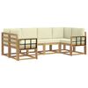 vidaXL Set vanjskih sofa s jastukom 6 pcs Bijela i krem