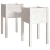 vidaXL Vrtne sadilice 2 kom bijele 40 x 40 x 70 cm od masivne borovine