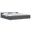 vidaXL Okvir za krevet s ladicama sivi 200 x 200 cm