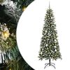 vidaXL Umjetno božićno drvce Zelena 210 cm PVC, plastika i čelik