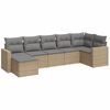 vidaXL 7-dijelni set vrtnih sofa od poliratana s jastucima bež