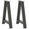 vidaXL Noge za blagovaonski stol A-oblika 2 kom antracit 50 x (72-73) cm čelik