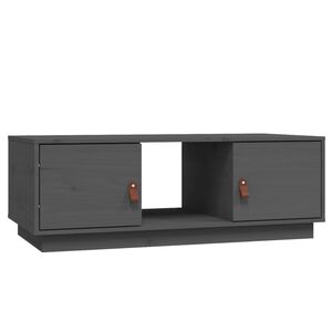 vidaXL Stolić za kavu sivi 100 x 50 x 35 cm od masivne borovine