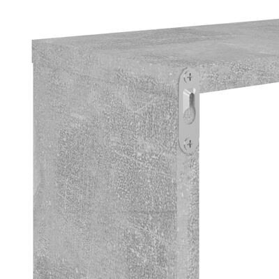 vidaXL Kockaste zidne police 6 kom siva boja betona 26 x 15 x 26 cm