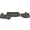vidaXL 4-dijelni set sofa s jastucima tamnosivi bar&scaron;unasti