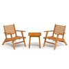 vidaXL 3-dijelni bistro set od masivnog bagremovog drva