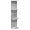 vidaXL Polica na zidu Betonska siva 25 x 15 x 100 cm Konstruirano drvo