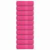 vidaXL Ručnici za pranje ŽABA 10 kom. Roze 30x30 cm 360 g/m&sup2;