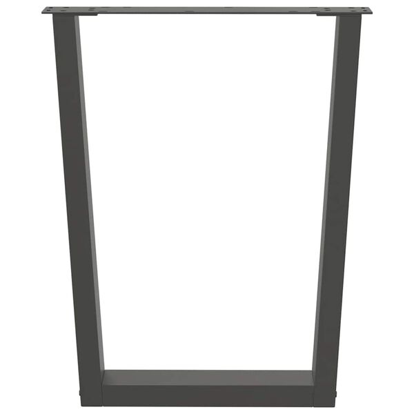 vidaXL Noge za blagovaonski stol V-oblika 2 kom antracit 60 x (72-73,3) cm čelik