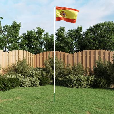 vidaXL Španjolska zastava s aluminijskim stupom 6 m