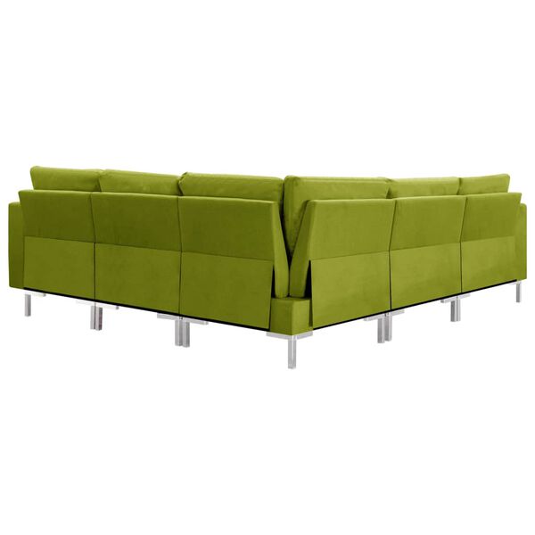 vidaXL 5-dijelni set sofa od tkanine zeleni