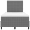 vidaXL LED Box Spring Krevet Svijetlo siva i bijela. 120 x 190 cm