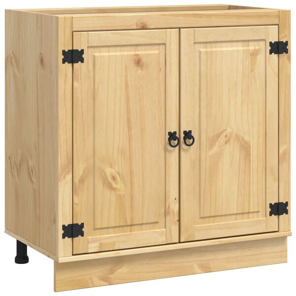 vidaXL Cabinet SKI Medeno Smeđa 80 x 46 x 81,5 cm Čvrsto borovo drvo