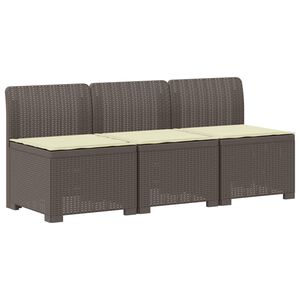 vidaXL Dvosjedni vrtni sofa s jastucima u ratan izgledu PP Svjetlosiva