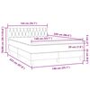 vidaXL Box Spring krevet s madracem i LED crni 140x220 cm samt