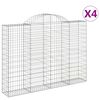 vidaXL Lučne gabionske ko&scaron;are 4 kom 200x30x40/60 cm pocinčano željezo