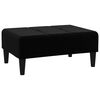 vidaXL Dvosjed na razvlačenje s 2 jastuka i tabureom crni bar&scaron;unasti