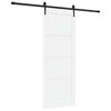 vidaXL Klizna vrata ORKDAL 78 x 202 cm Konstruirano drvo Bijela i crna