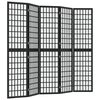 vidaXL Sklopiva sobna pregrada 5 panela japanski stil 200x170 cm crna