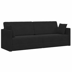 vidaXL Podni kauč na razvlačenje Crna 213 x 70 x 77 cm Bar&scaron;un